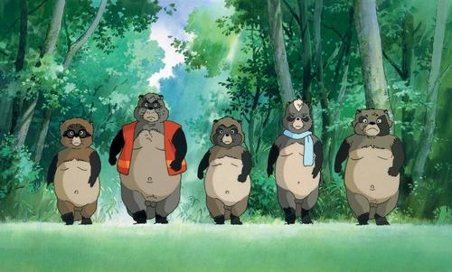 A screenshot from the movie Pom Poko.